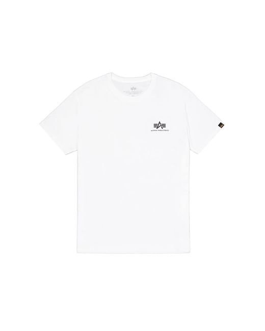 Alpha Industries Shirt Basic Small Logo in White für Herren