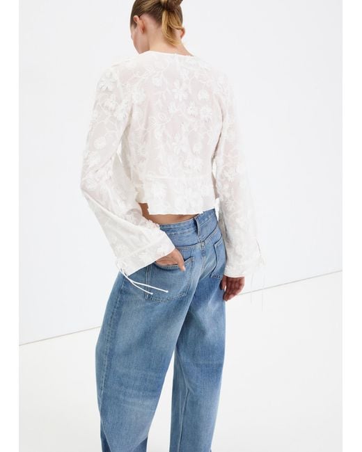 Mango White Bluse Florence