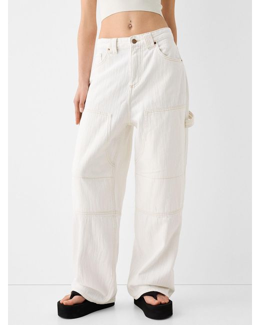 Bershka White Jeans