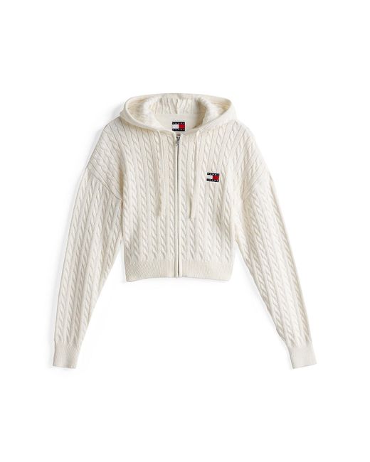 Tommy Hilfiger White Strickjacke