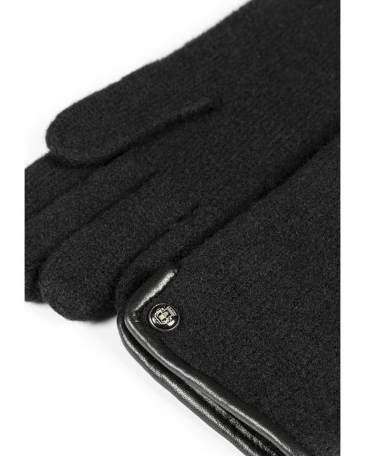 Roeckl Strickhandschuhe Klassischer Walkhandschuh in Black für Herren