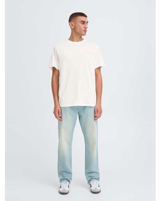 Solid Rundhalsshirt Sdtyrese Mit Backprint in White für Herren
