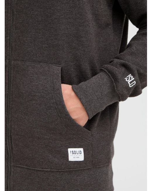 Solid Sweatjacke Chali in Gray für Herren