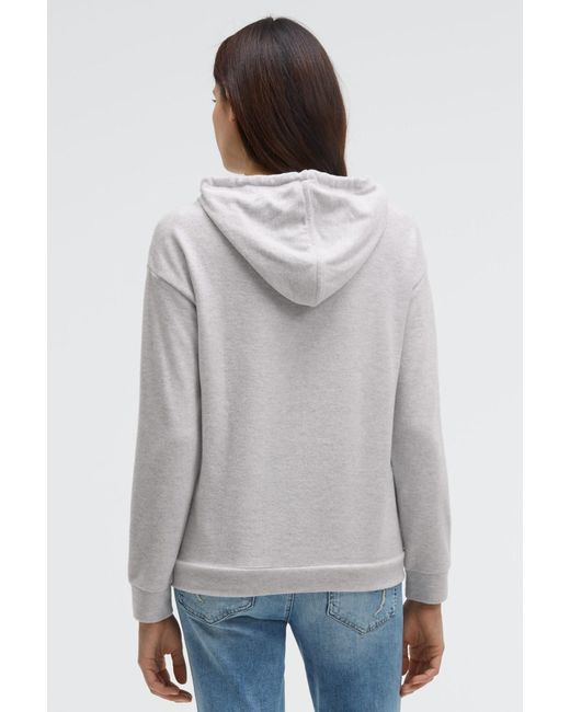 SOCCX Gray Hoodie Aus Flauschstrick