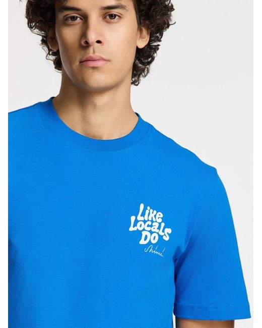 Shiwi T-Shirt Liam Like Locals Do in Blue für Herren