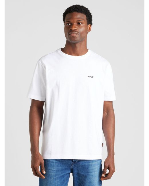 Boss T-shirt 'coral' in White für Herren