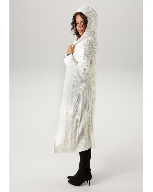 Aniston CASUAL White Strickjacke