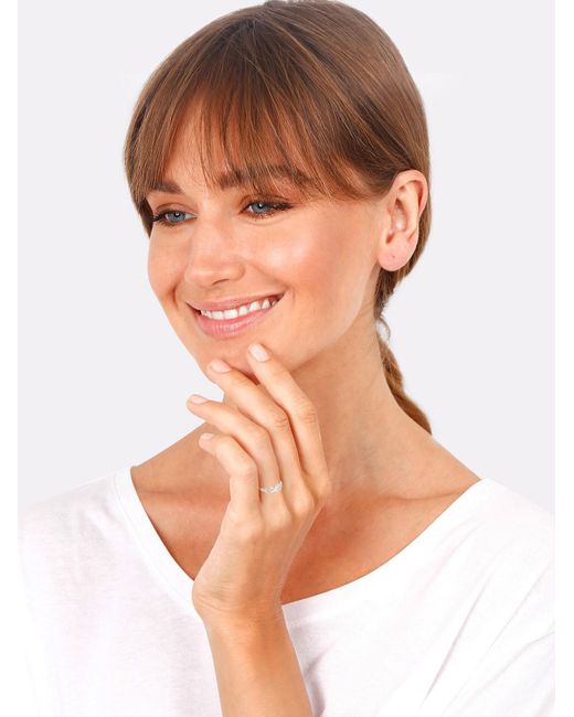Elli Jewelry White Ring Infinity
