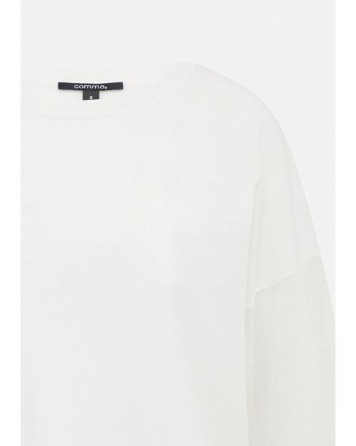 Comma, White Pullover