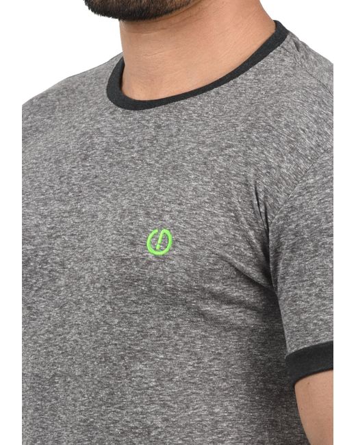 Solid Rundhalsshirt 'benntee' in Gray für Herren