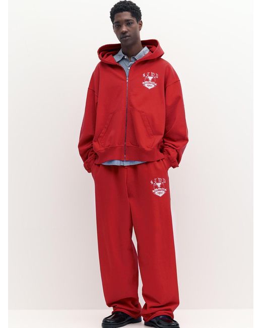 Pull&Bear Hose Varsity Stwd in Red für Herren