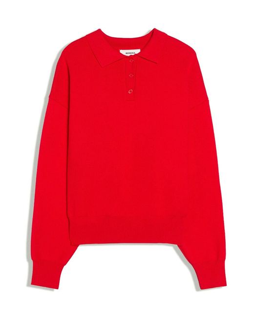 Bershka Red Pullover