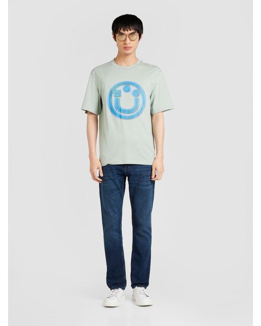 HUGO T-shirt 'nakoree' in Blue für Herren