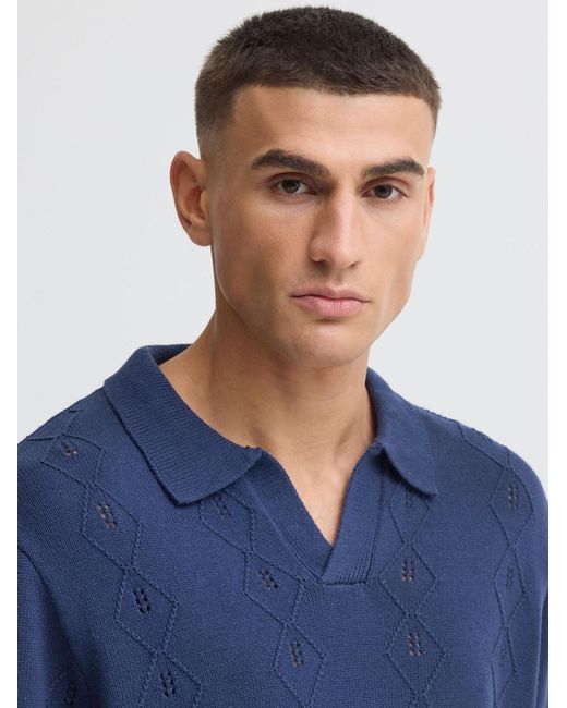 Solid Poloshirt Sdudell in Blue für Herren