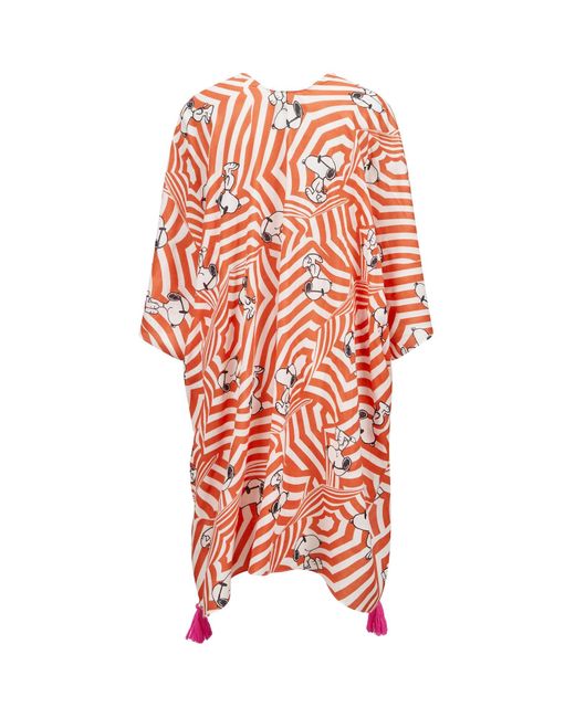Codello White Poncho Mit Snoopy-Print
