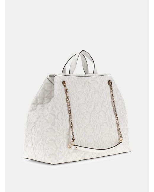 Guess White Shopper Giully