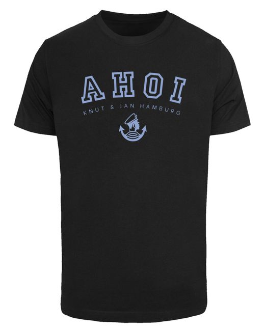 F4NT4STIC T-Shirt Ahoi Knut & Jan Hamburg in Black für Herren