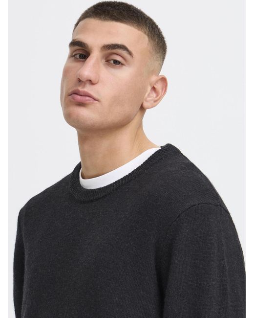 Solid Strickpullover Sdrick in Black für Herren