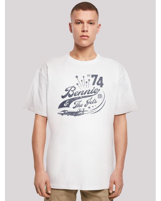 F4NT4STIC T-Shirt Elton John Bennie And The Jets in White für Herren