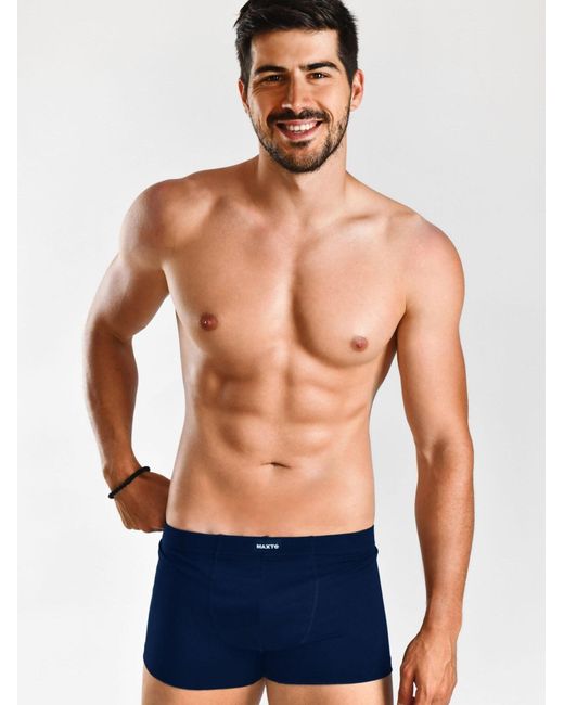 MAXTED Boxershorts Basic Max Boxershorts 5Er Pack in Blue für Herren