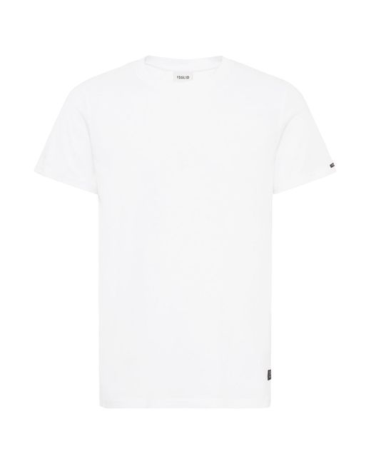 Solid Rundhalsshirt Sdjuan in White für Herren