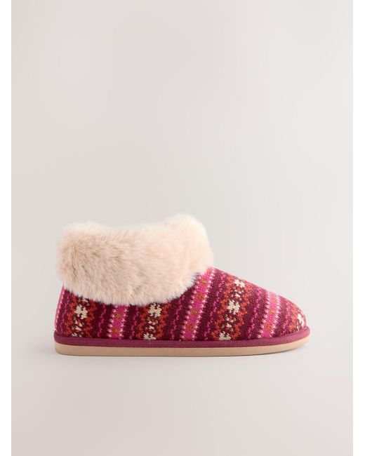 Next Red Hausschuhe