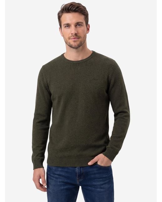 S.oliver Oliver Pullover Basic in Green für Herren