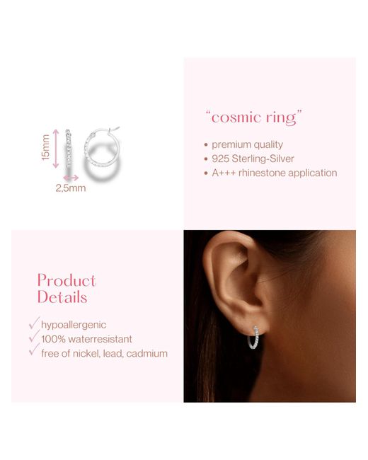 ARS-ARGENTI White Ohrringe Cosmic Ring