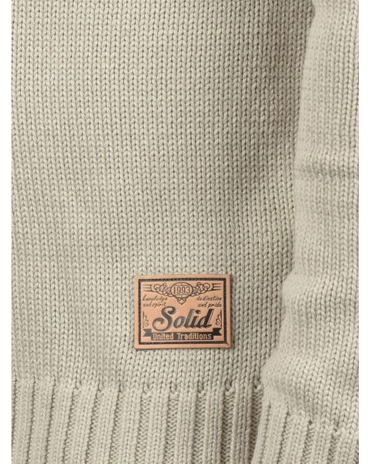 Solid Strickpullover Petro in White für Herren