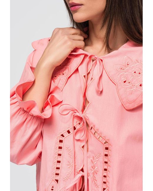 Ombre Pink Bluse