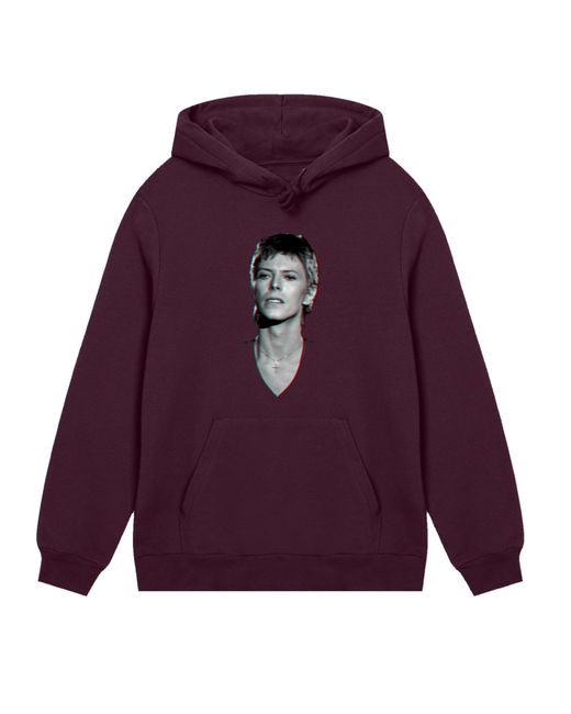 F4NT4STIC Sweatshirt Tv Times Pop Star David Bowie Portrait 1977 in Purple für Herren