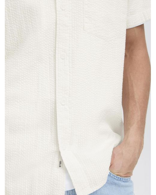 Solid Kurzarmhemd Sdpalle in White für Herren