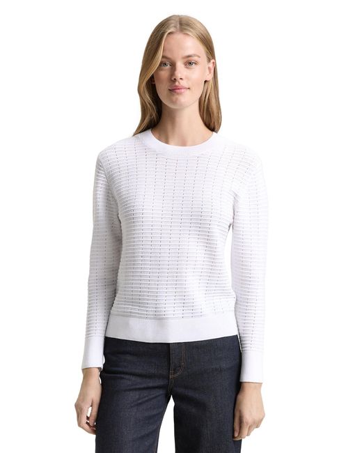 Tom Tailor White Pullover
