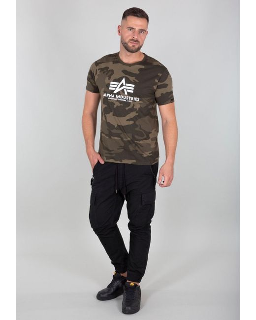 Alpha Industries Shirt Basic Logo in Green für Herren