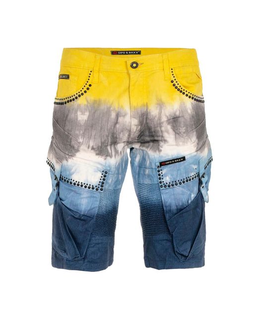 Cipo & Baxx Jeans-Shorts Sunrise in Yellow für Herren