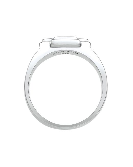 Kuzzoi Ring Kreuz in Metallic für Herren