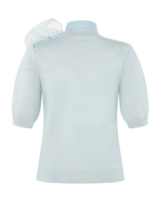 Zero Blue Pullover Mit Schleife