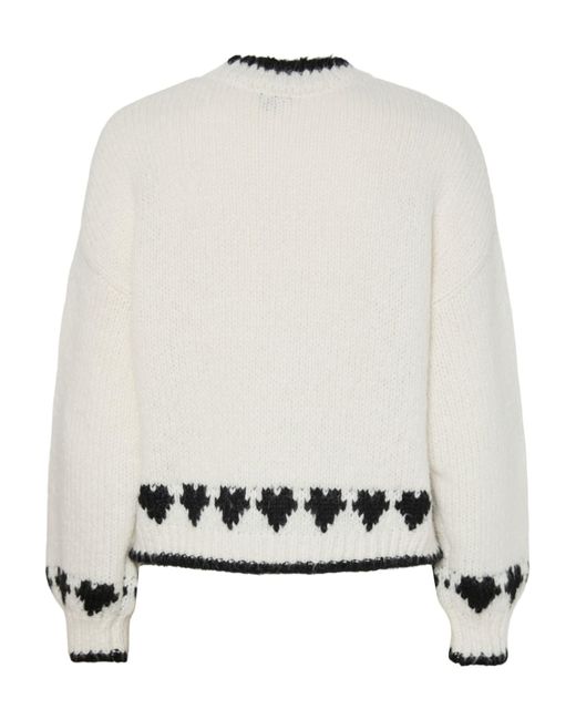 Pieces White Pullover