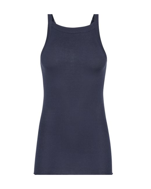 Seamless Basic Blue Top Silky