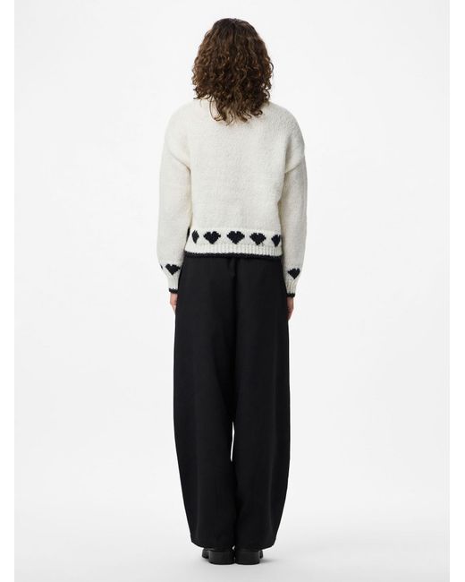 Pieces White Pullover