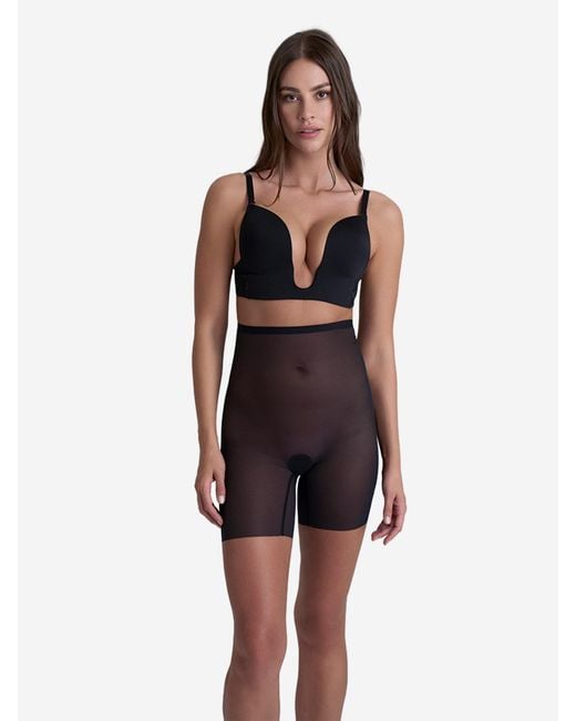 Bye Bra Gray Shapinghose Forming Tulle High Waist Short