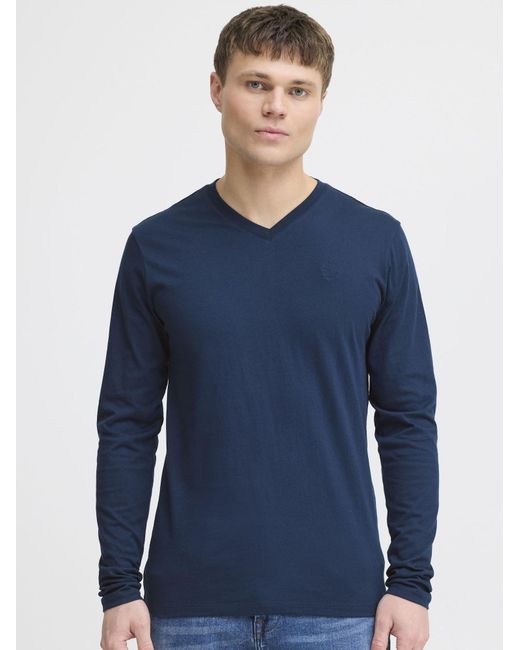 Solid V-Shirt Sdodifan in Blue für Herren