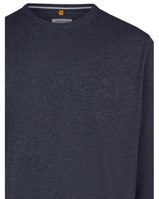 Redmond Pullover Basic in Blue für Herren