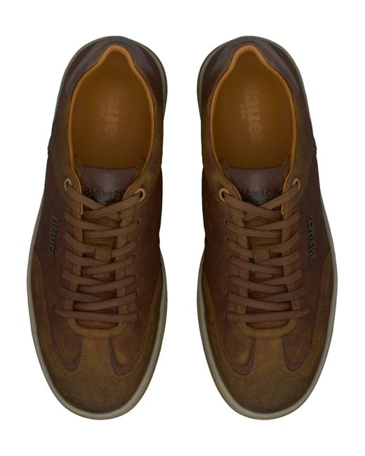 Blauer Sneaker Farrell 02 in Brown für Herren