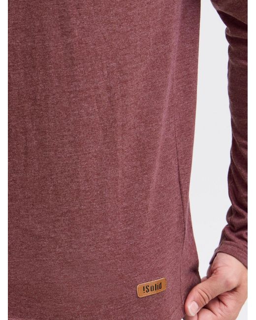 Solid Rundhalsshirt Volko in Red für Herren
