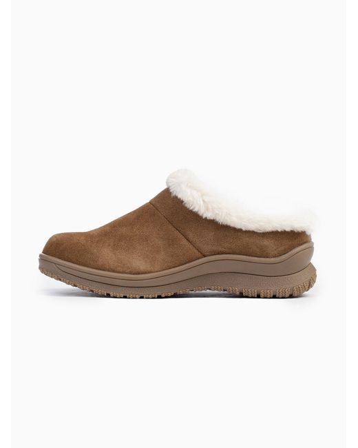 Minnetonka Brown Clogs Emerson