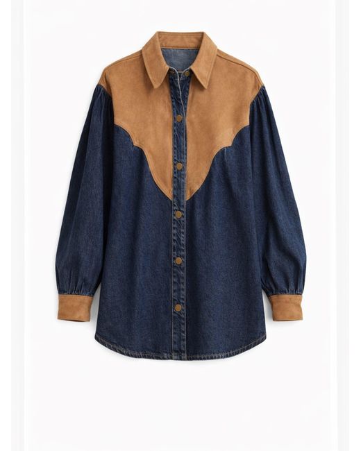 its basic Blue Its Basic Oversizeshirt Oversized Denim Shirt