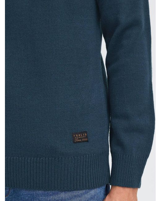 Solid Strickpullover Sdbabak in Blue für Herren