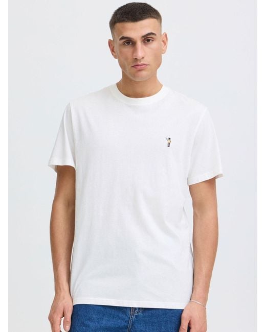 Solid Rundhalsshirt Sduwe in White für Herren