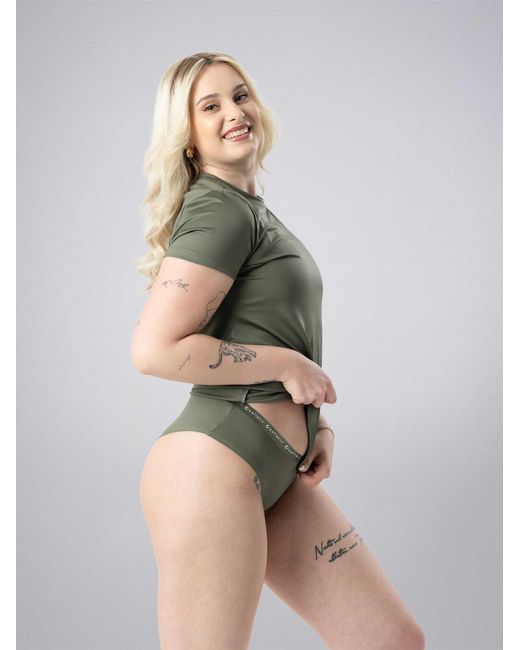 LEAFLETIC Green Slip Mid Rise Brief